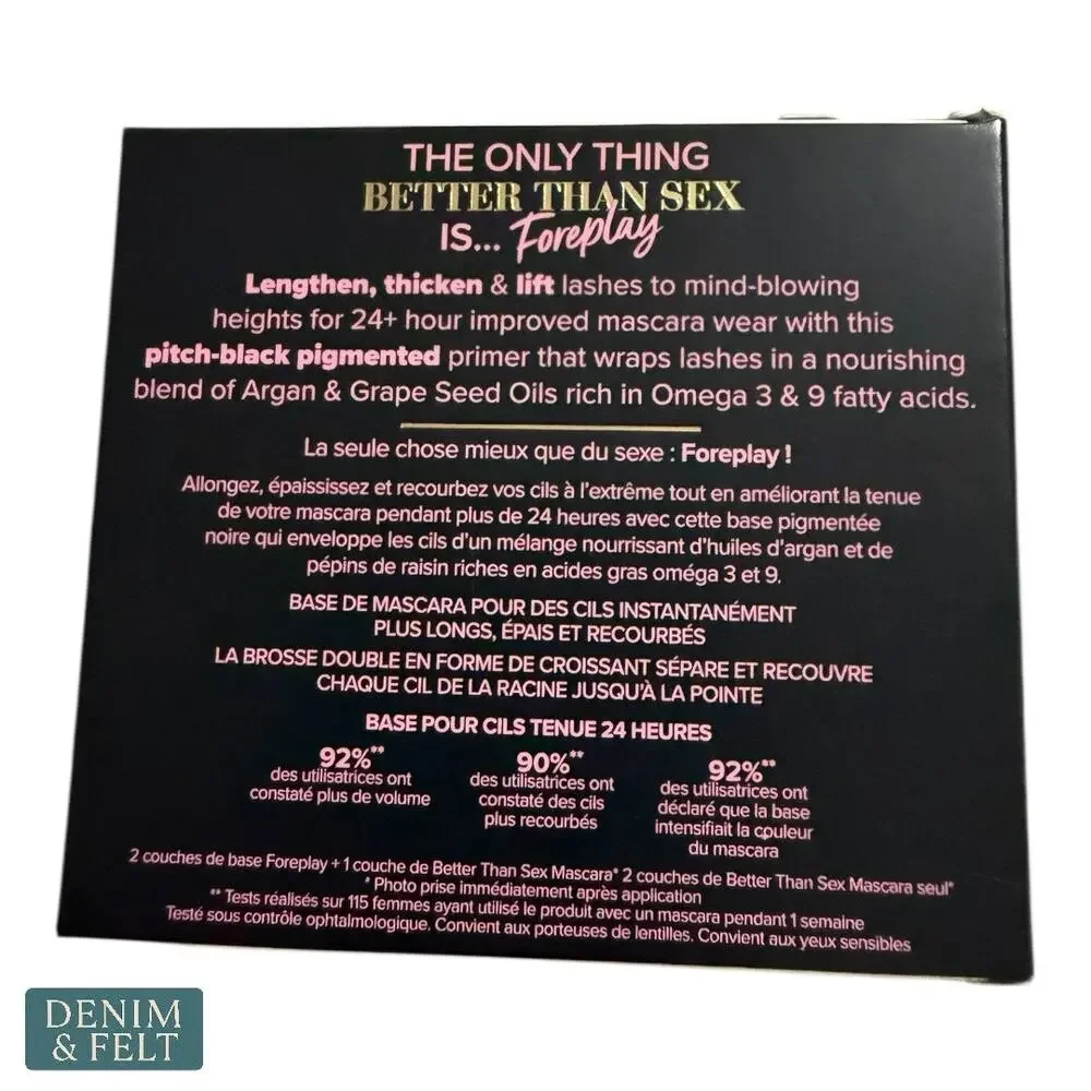 NEW Too Faced Better Than Sex Foreplay Mascara 4ml 2pc Set Mini‎ Travel Size